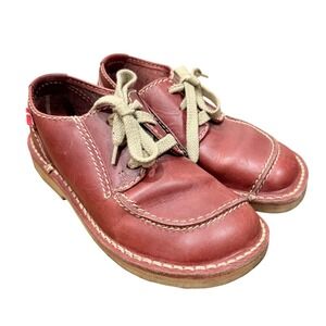 Duckfeet Fyn Red Leather Lace Up Shoes Womens EU 38 US 8 Danish Handmade